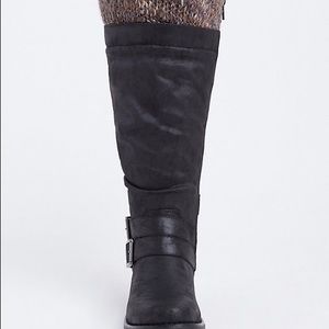 Torrid Sweater Trimmed Knee-High Slouch Boot